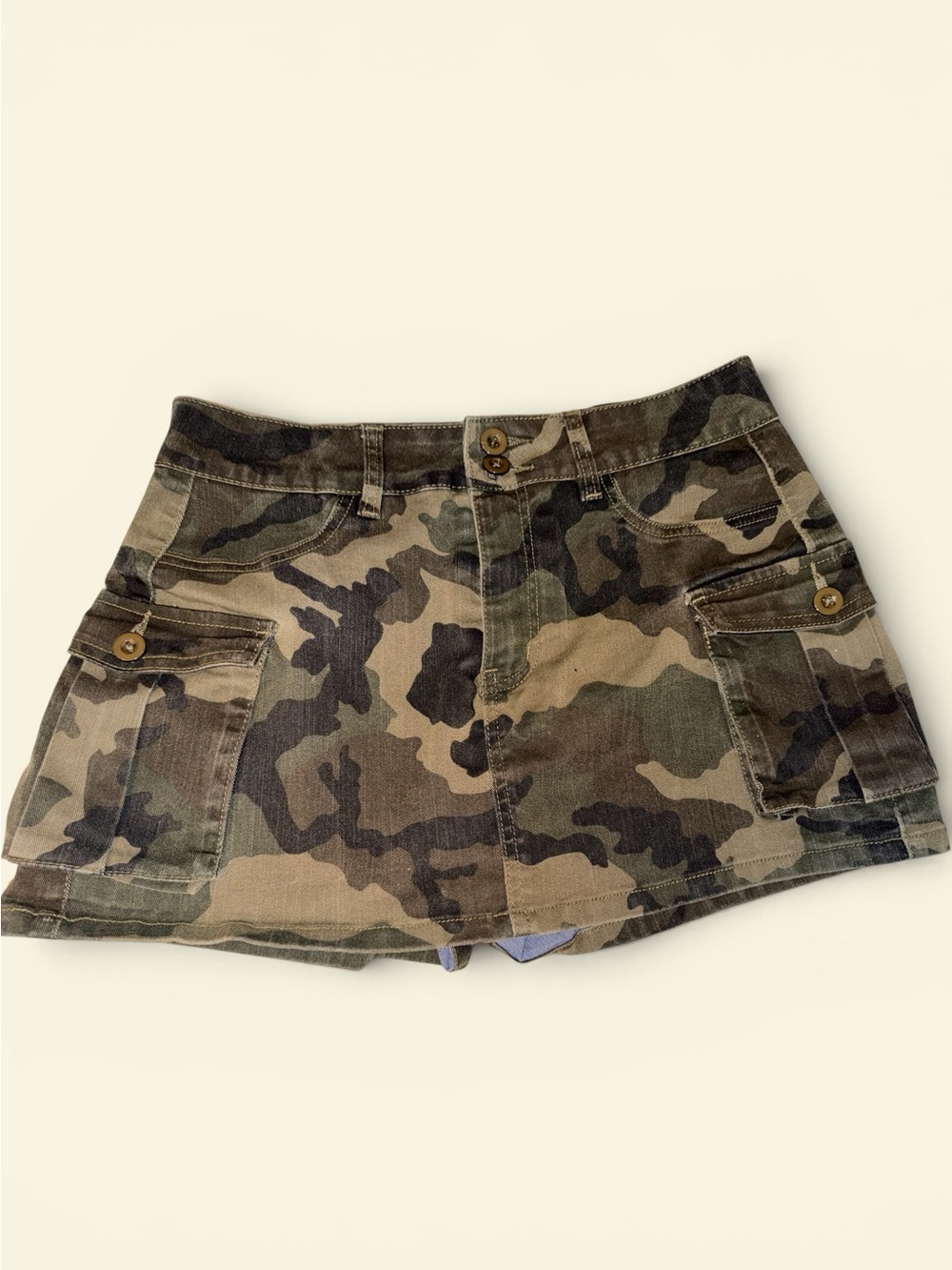 Camo Cargo Mini Skirt